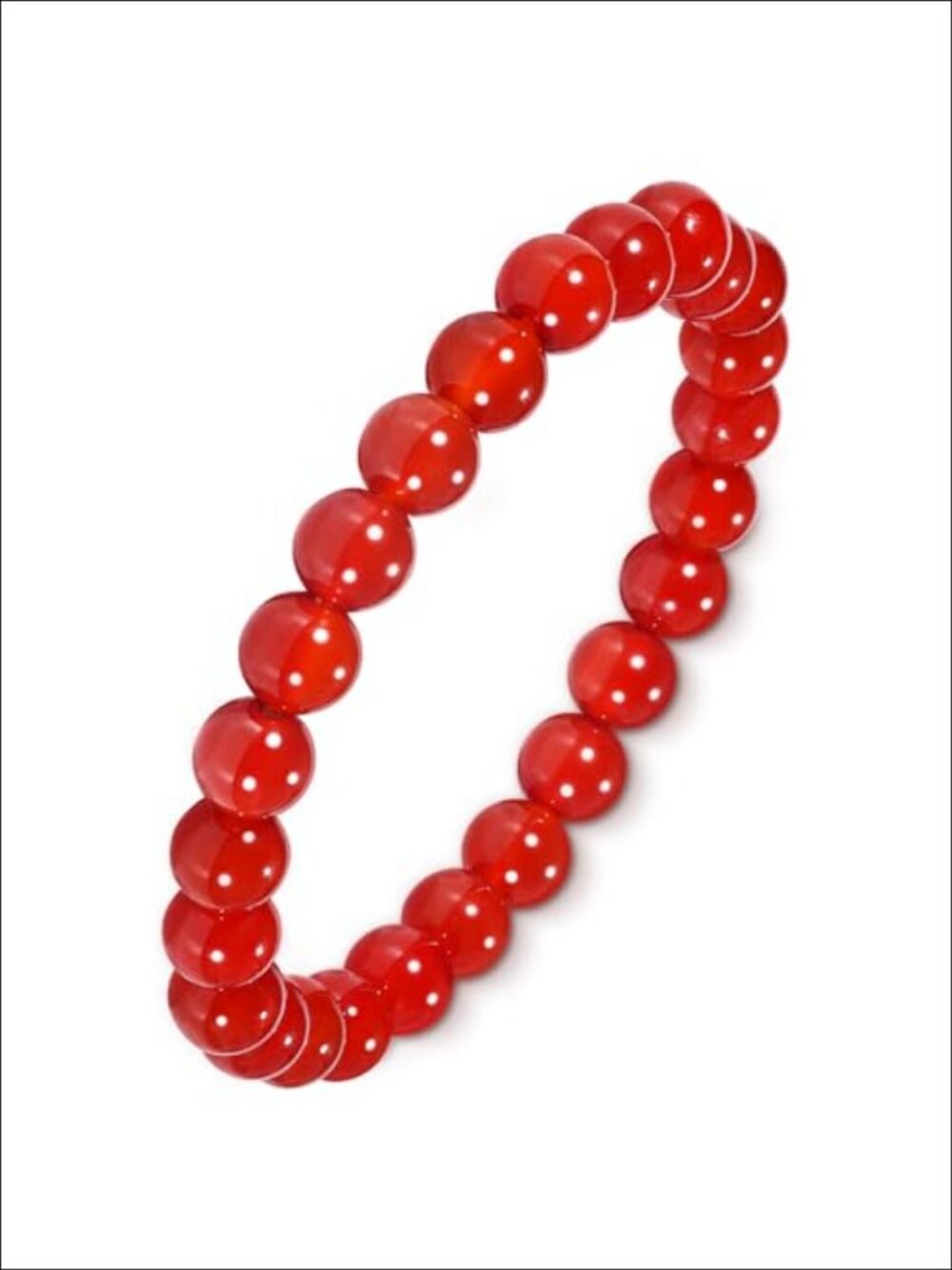 Natural Agate Beaded Stretch Bracelet Handmade Polished 8mm Gemstone